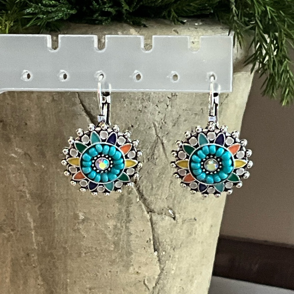 Colorful Mandala Earrings - Picture 4 of 9
